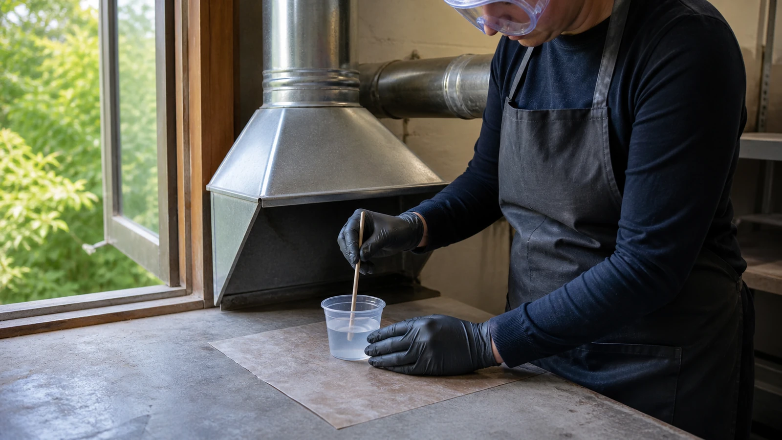 Préparer un atelier sûr avant de travailler la résine — vue d’atelier 2