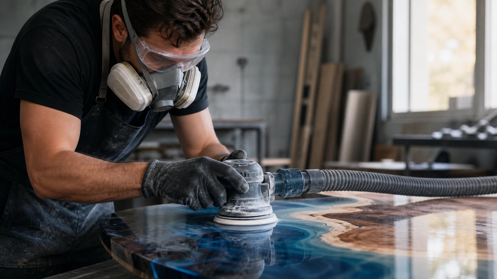 Préparer un atelier sûr avant de travailler la résine — vue d’atelier 3